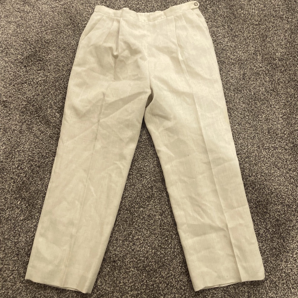 Trousers, to small, tan size 14